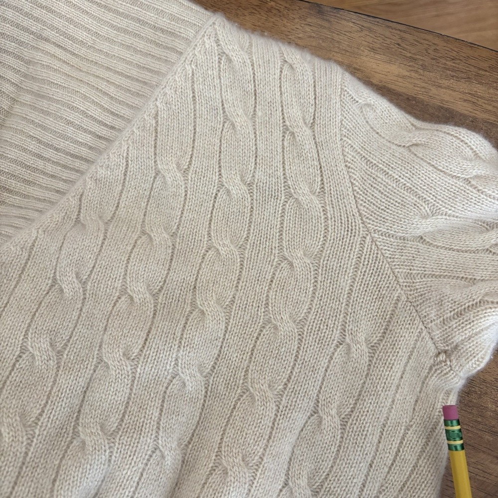 Ralph Lauren Black Label cashmere wraparound shawl collar cablenknit sweater - Picture 12 of 12